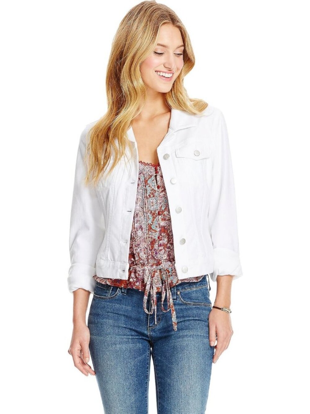 Feminine Fit Crop Jean Jacket for Women - Classic Style, Versatile & Trendy